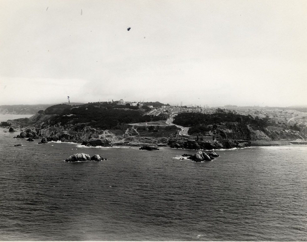 Aerial view of Lands End, 1973.