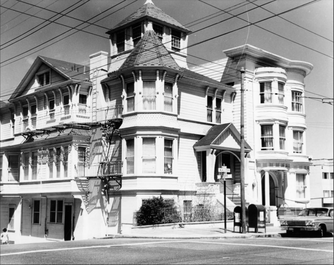 Corner of McAllister and Scott streets, 1971.