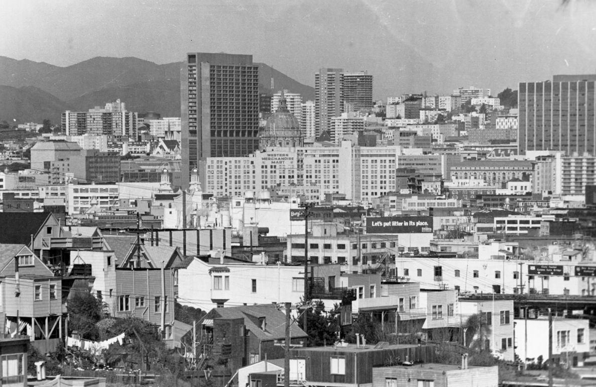 View northwest from Potrero Hill, 1971.