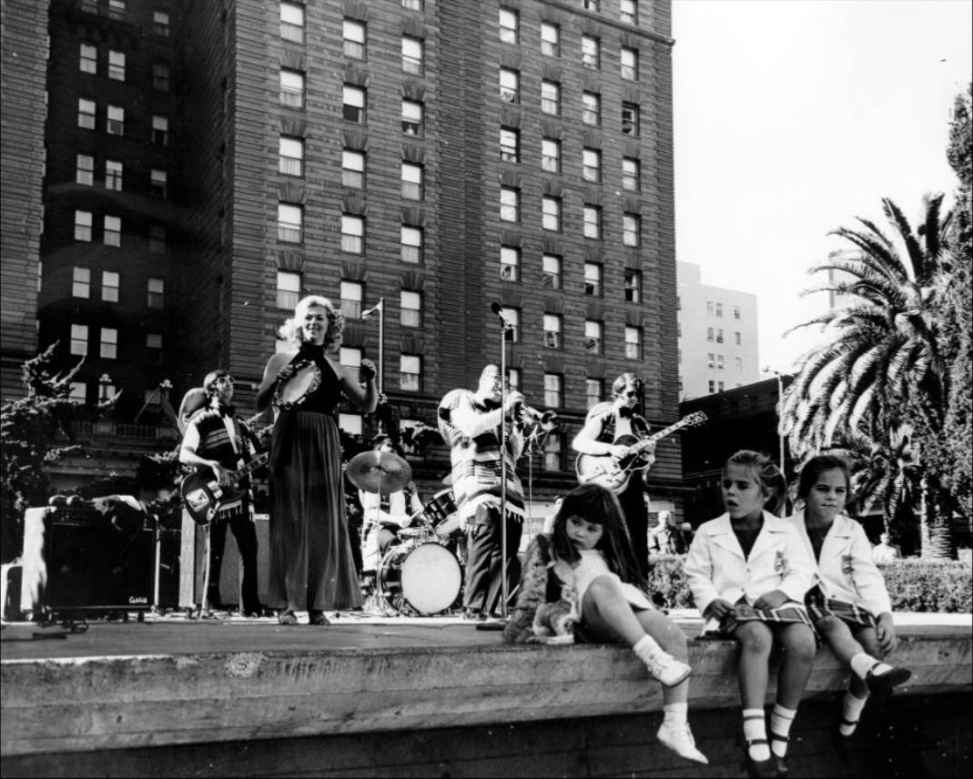 "Gringo Band" perform in Union Square, 1973.