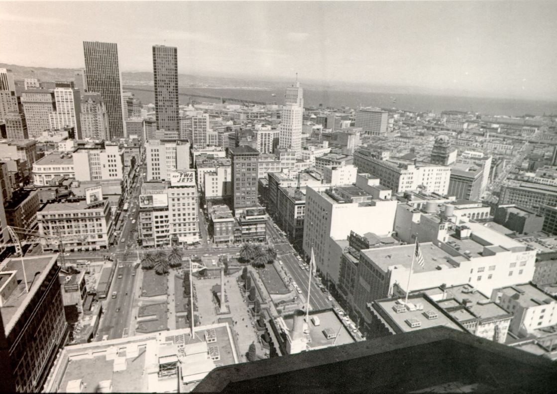 View from St. Francis Tower, 1971.