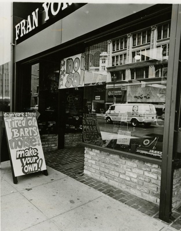 Storefront on Market Street, circa 1972.