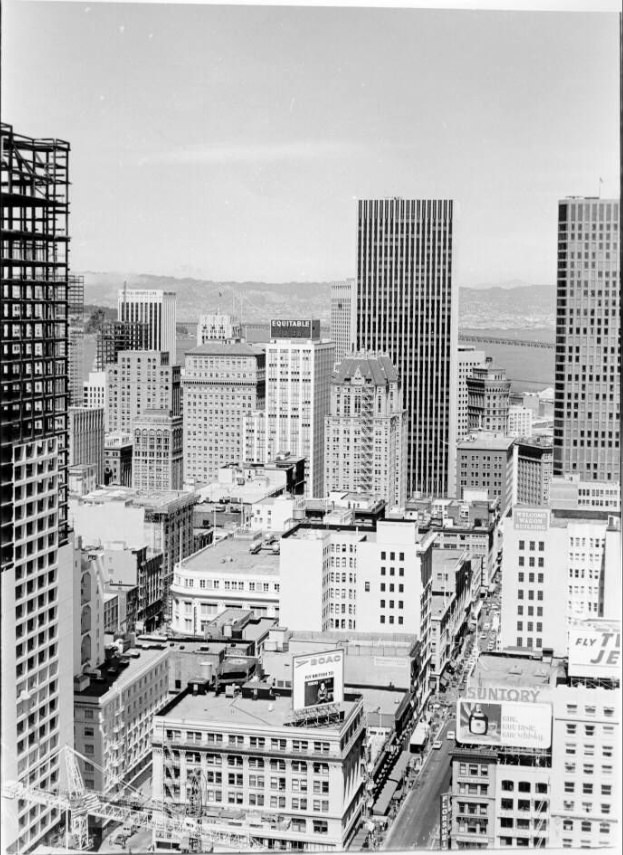 View east from St. Francis Tower, 1971.