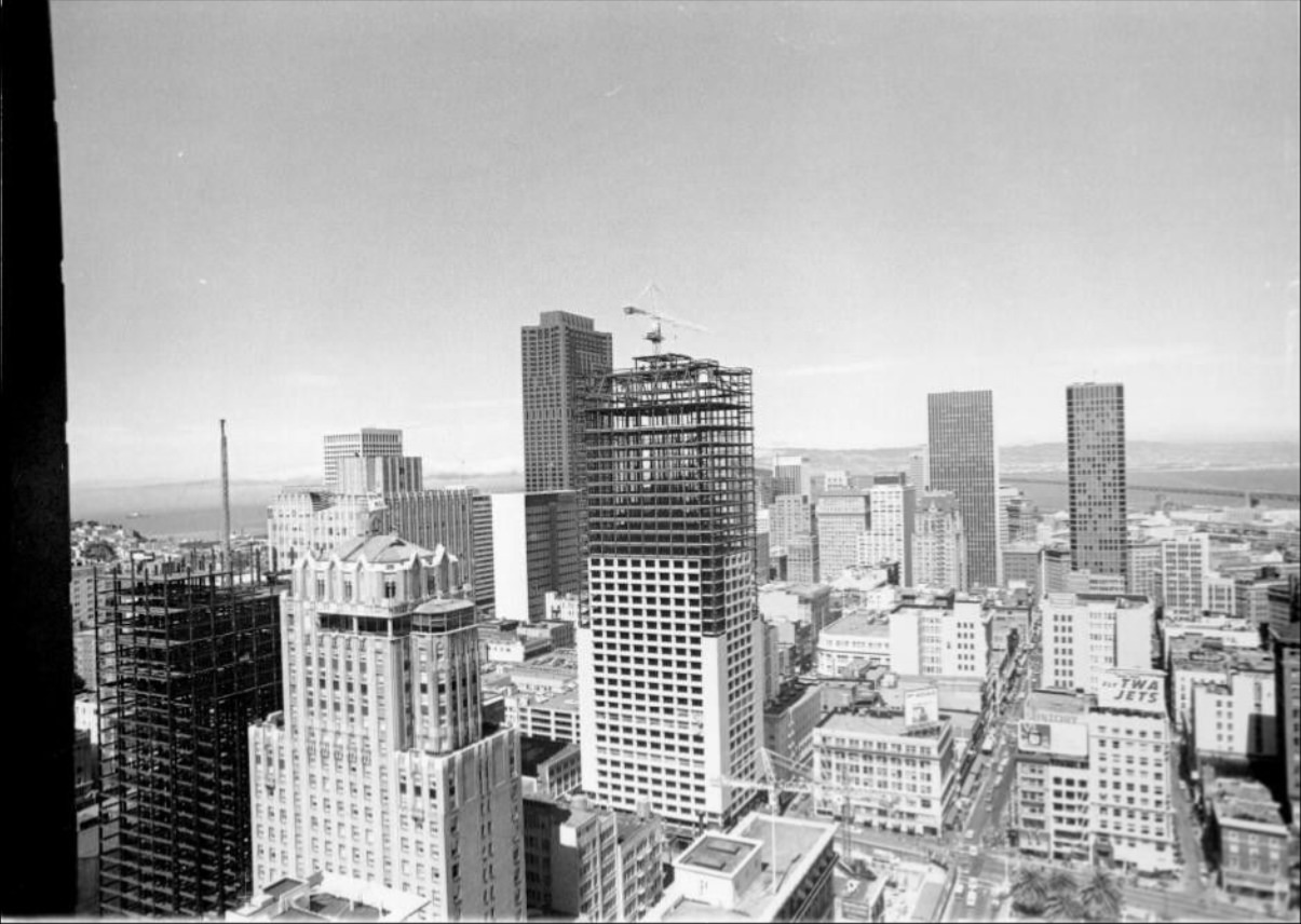 View downtown from St. Francis Tower, 1971.