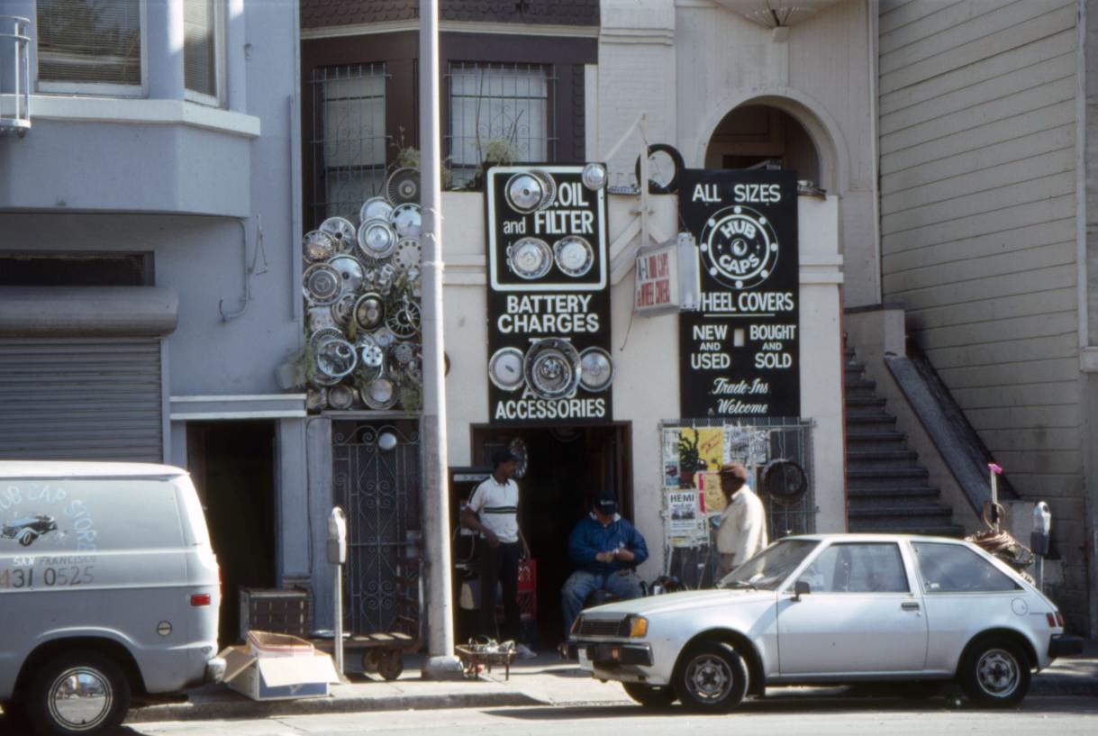 A-1 Hub Caps and Wheel Covers, Divisadero Street, 500 block, 1991.