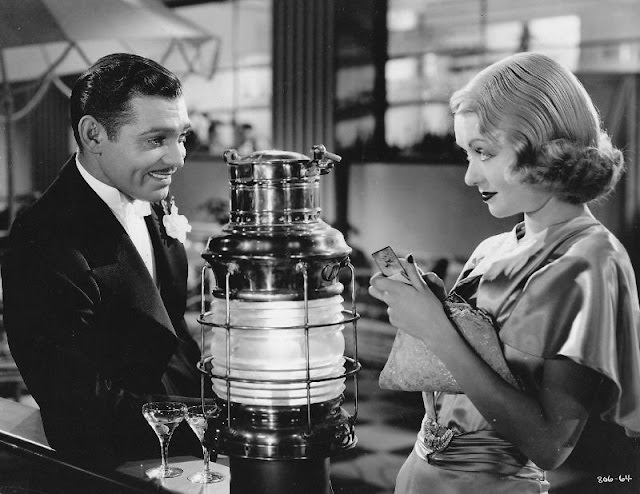 Clark Gable and Constance Bennett of During the Filming of After Office Hours (1935)