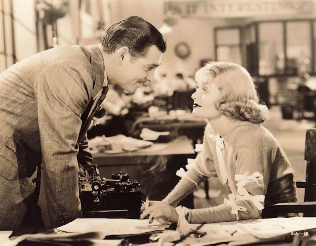 Clark Gable and Constance Bennett of During the Filming of After Office Hours (1935)