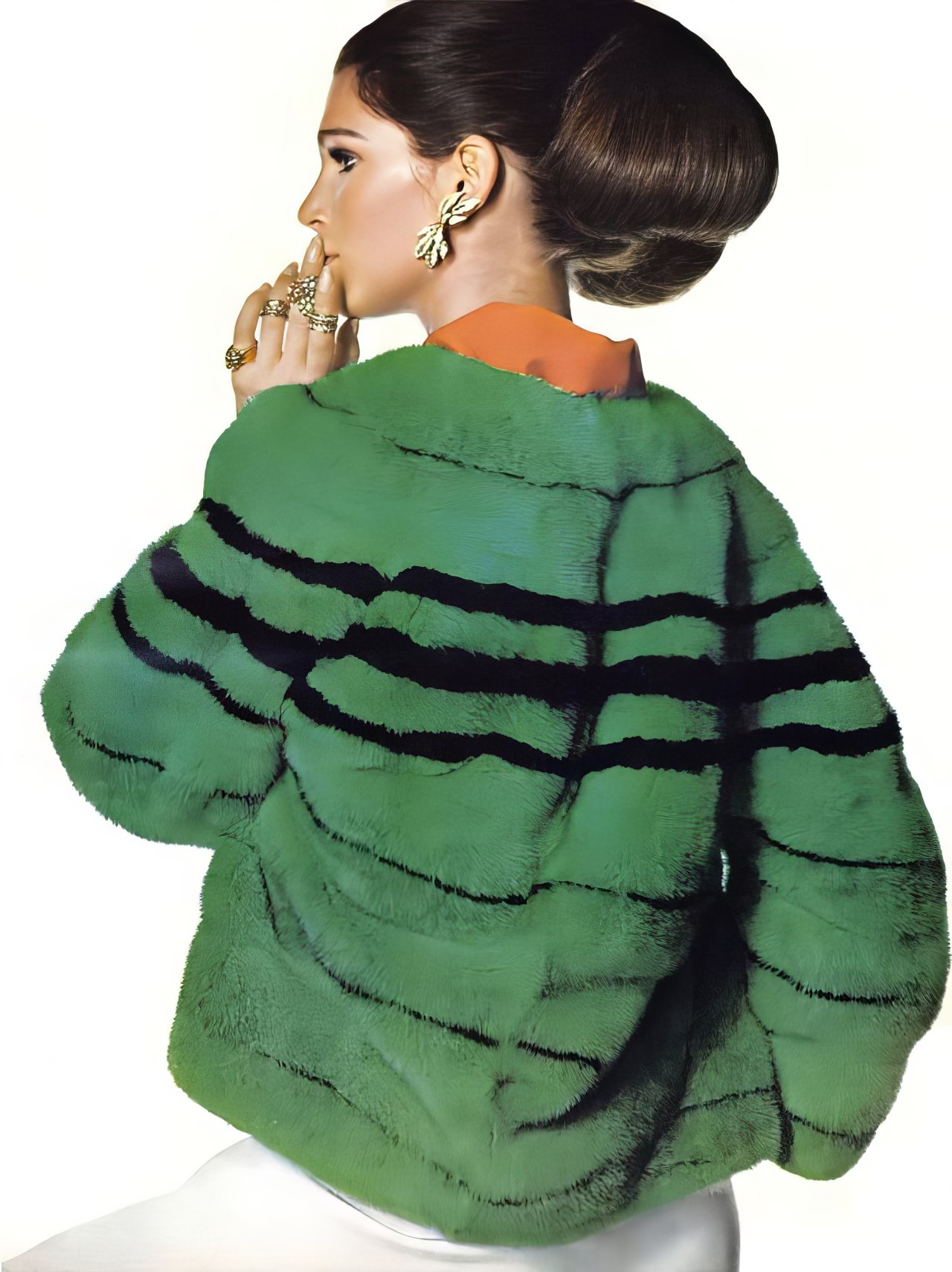 Ann Turkel in a SAGA mink jacket by Reiss & Fabrizio, 1968.