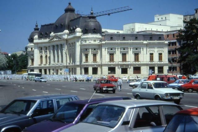 Central University Library on Calea Victoriei in Bucharest, 1990s