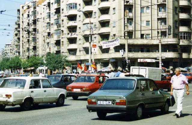 Kurdish street demonstration in Bucharest, 1990s.