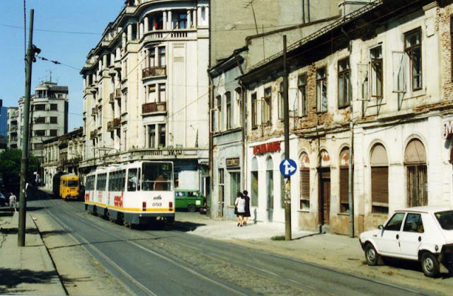 Tram no.053 on Linie 21 in Bucharest, 1990s.