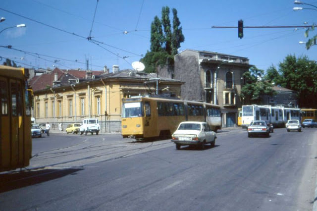 V3A-93 and V3A trams in Bucharest, 1990s