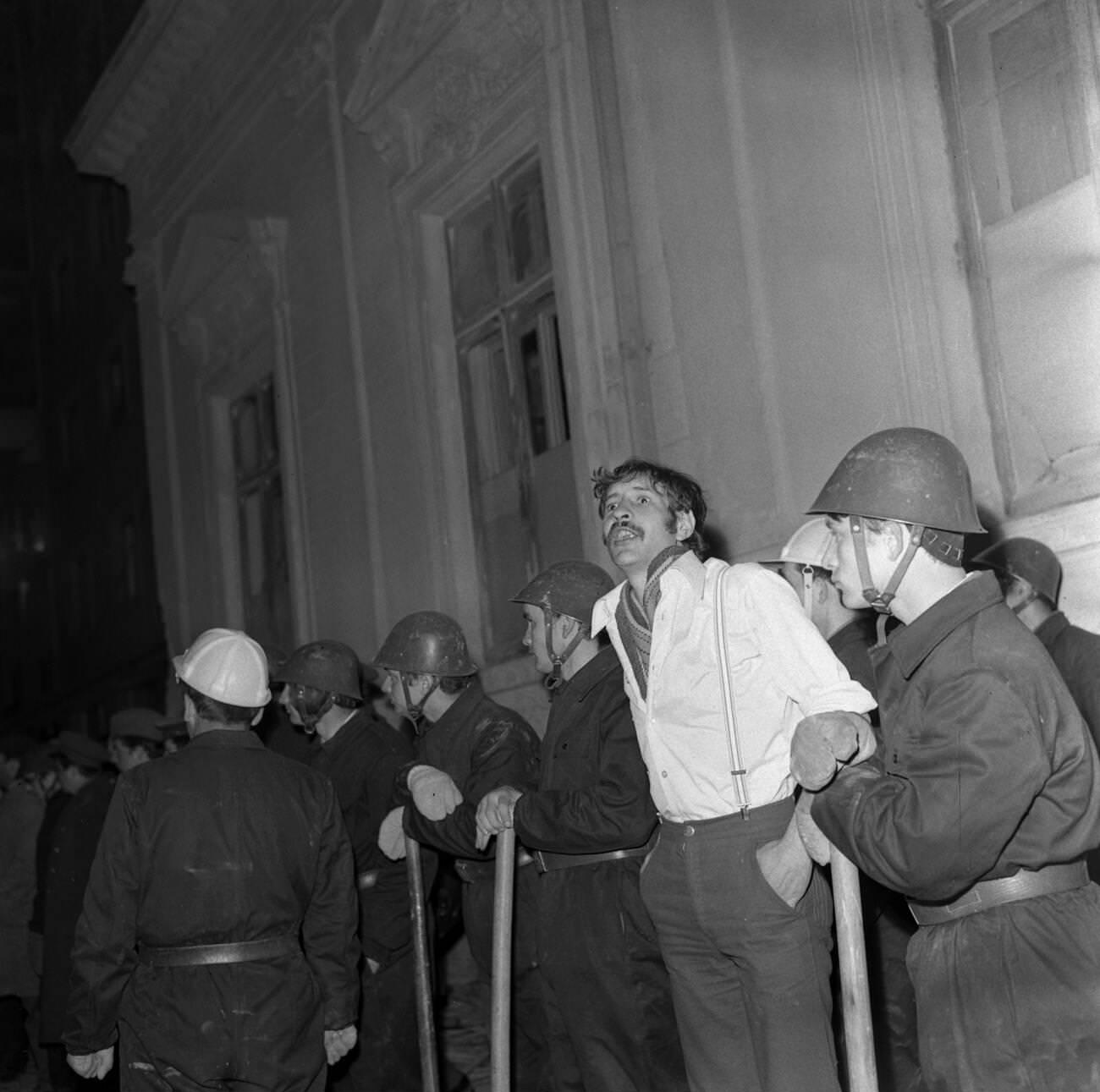 Rescuers after the deadly earthquake in Bucharest, Romania, March 1977.