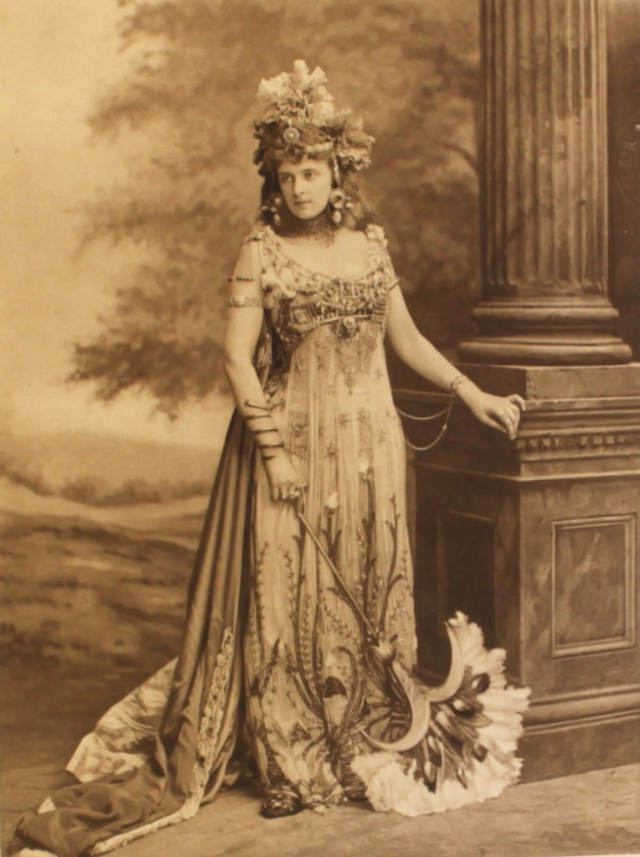 The Hon Mrs Algernon Bourke as Salammbo the princess of Carthage in Flaubert’s novel.