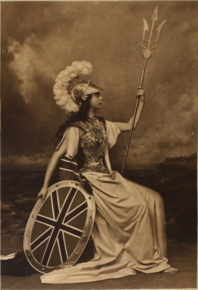 Mrs Wolverton as Britannia.