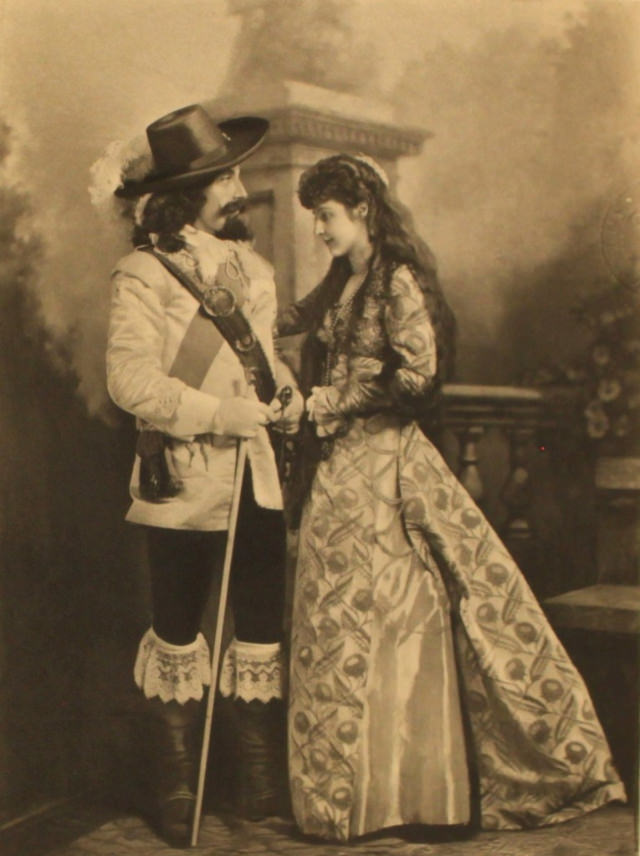 Lord Charles Montagu as Charles I, with Lady Chelsea as an Italian flower girl.