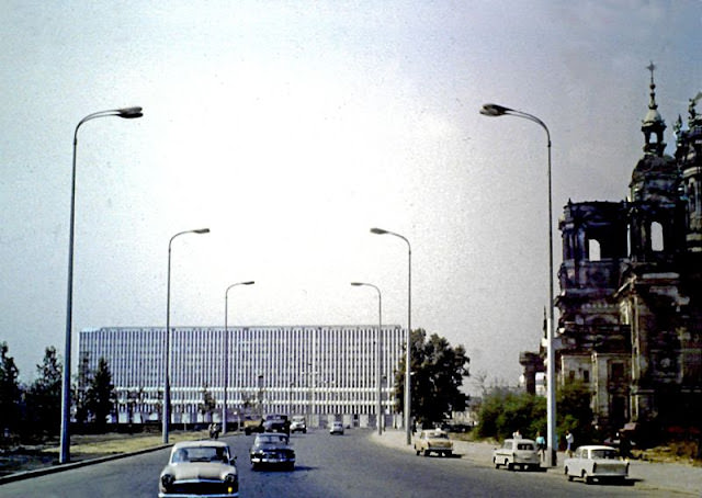 East Berlin with Berlin Cathedral and GDR Foreign Office, 1960s.