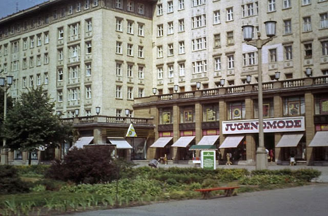 Karl Marx Allee Shops in East Berlin, 1960s.