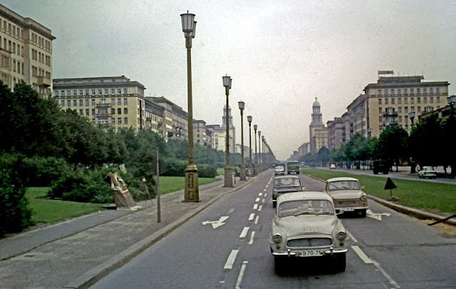 Karl Marx Allee in East Berlin, 1960s.