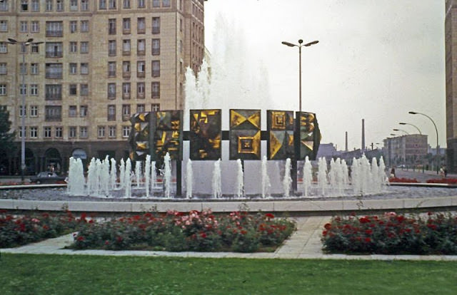 Strausberger Platz Fountain in East Berlin, 1960s.