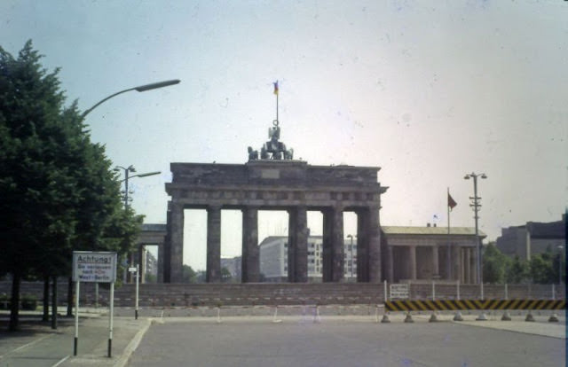 The Brandenburg Gate in East Berlin, 1960s.