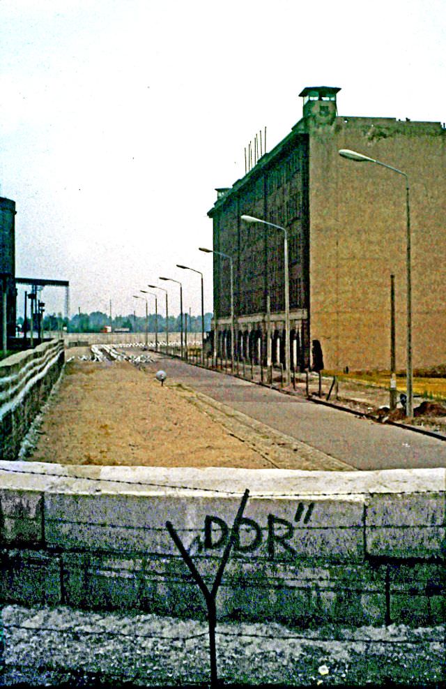 The Berlin Wall as seen from Stresemannstraße in East Berlin, 1960s.