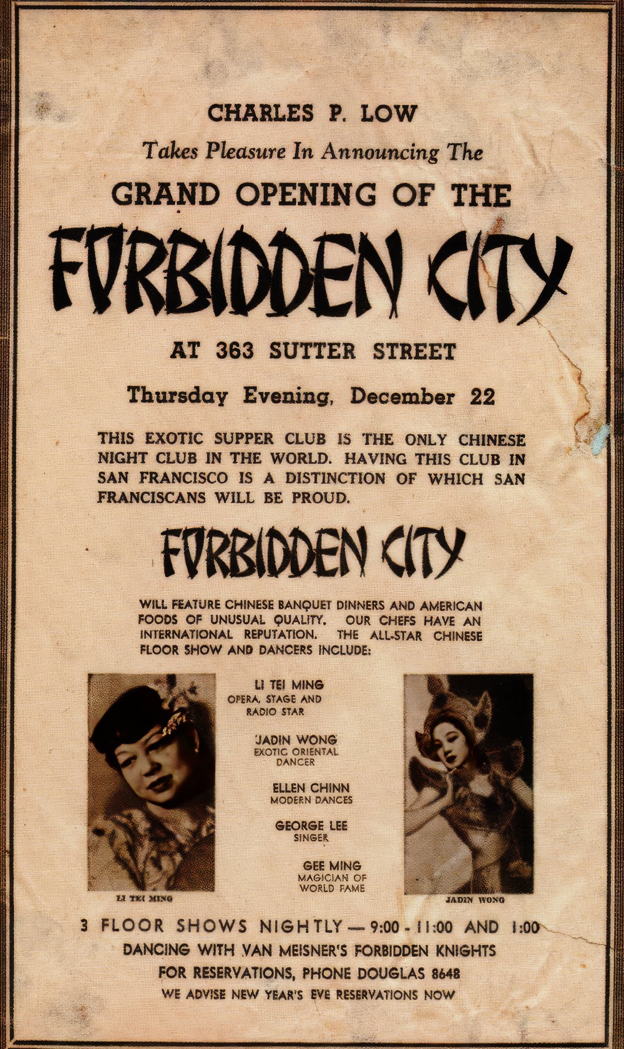 The Glorious History of the Forbidden City, America's Chinese Nightclub Gem