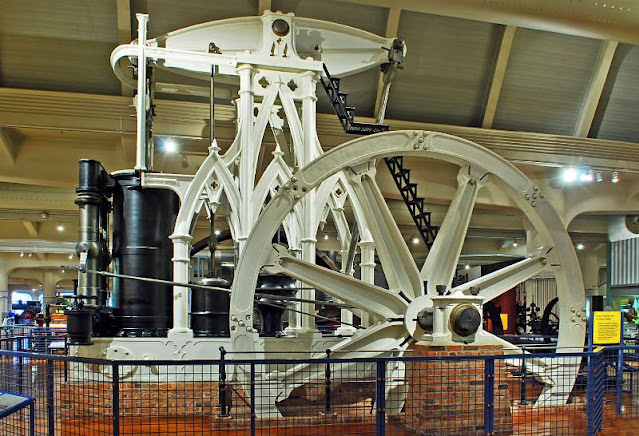 A Gothic style steam engine, circa 1855