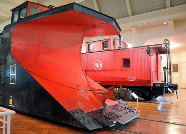 The Canadian Pacific snowplow was built in 1923. The Detroit, Toledo & Ironton Caboose was built in 1925, when Henry Ford owned the railroad