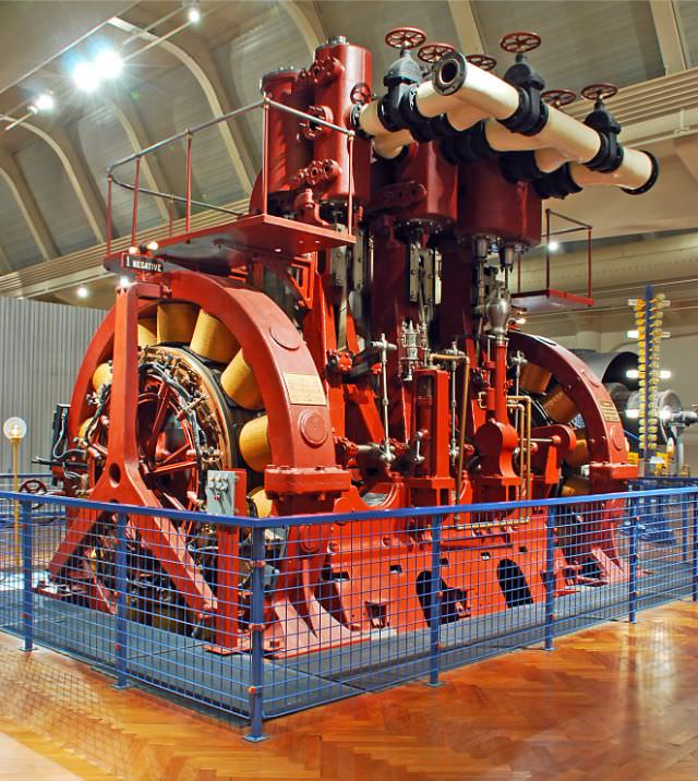 1891 Edison steam engine and electric generator
