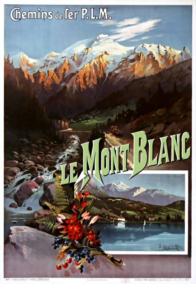Chemins de fer P.L.M., Le Mont Blanc, circa 1890s