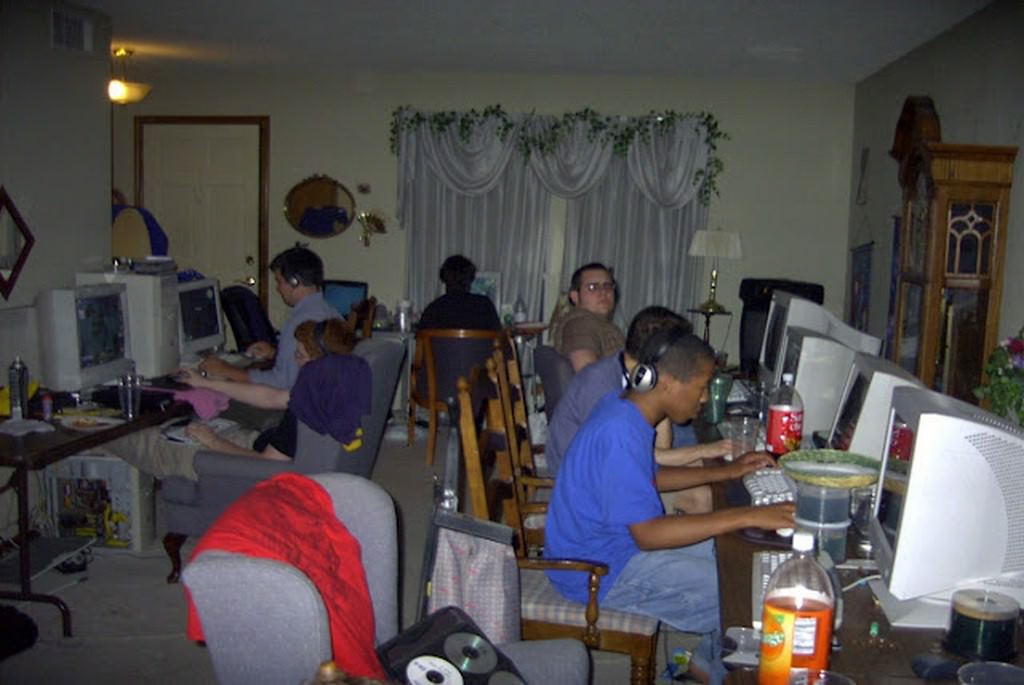 Wired Connections and Unforgettable Nights: Exploring the Peak of LAN Parties with Photos from the Late 1990s to Early 2000s