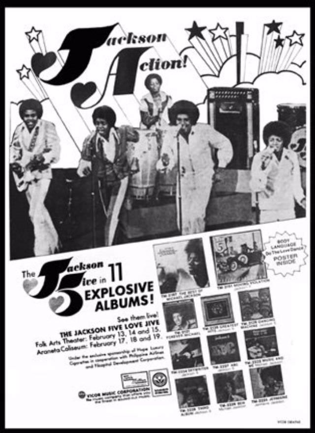 When Michael Jackson and His Family Group The Jackson 5 Visit The Philippines For a Week-Long Concert in 1976