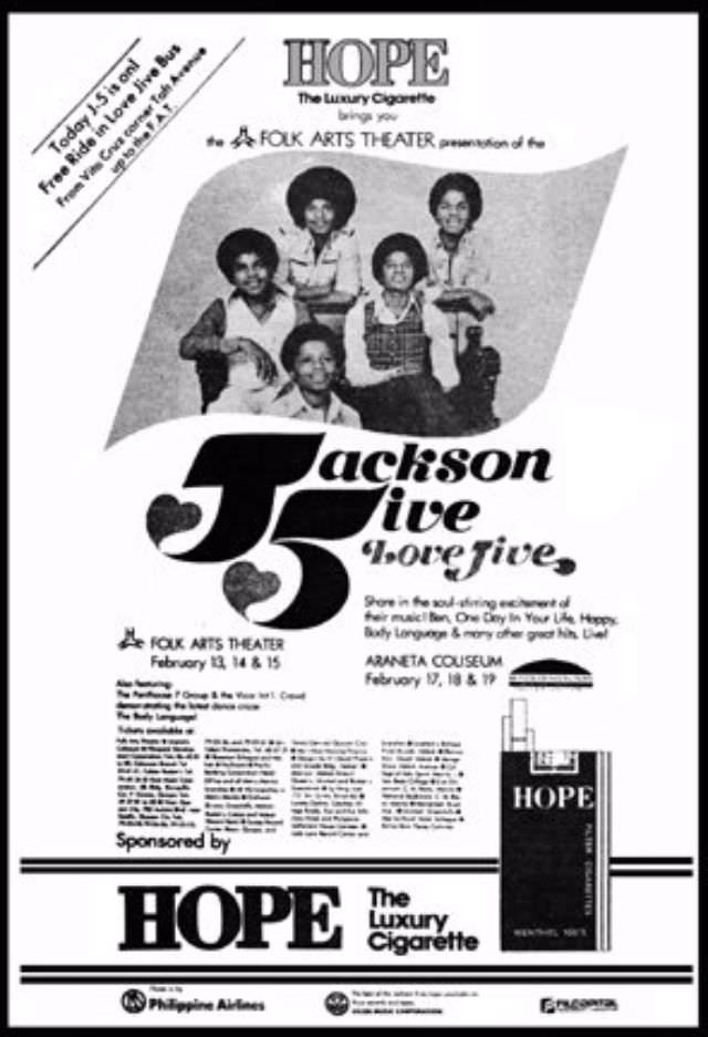 When Michael Jackson and His Family Group The Jackson 5 Visit The Philippines For a Week-Long Concert in 1976