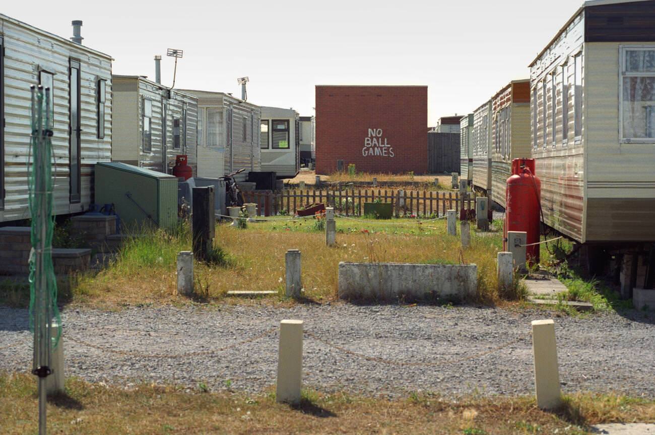 Static caravans at Trecco Bay, Porthcawl, South Wales, 1990s