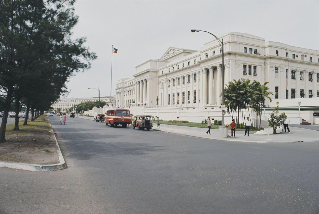 The Congress of the Philippines building in Manila, July 1970.
