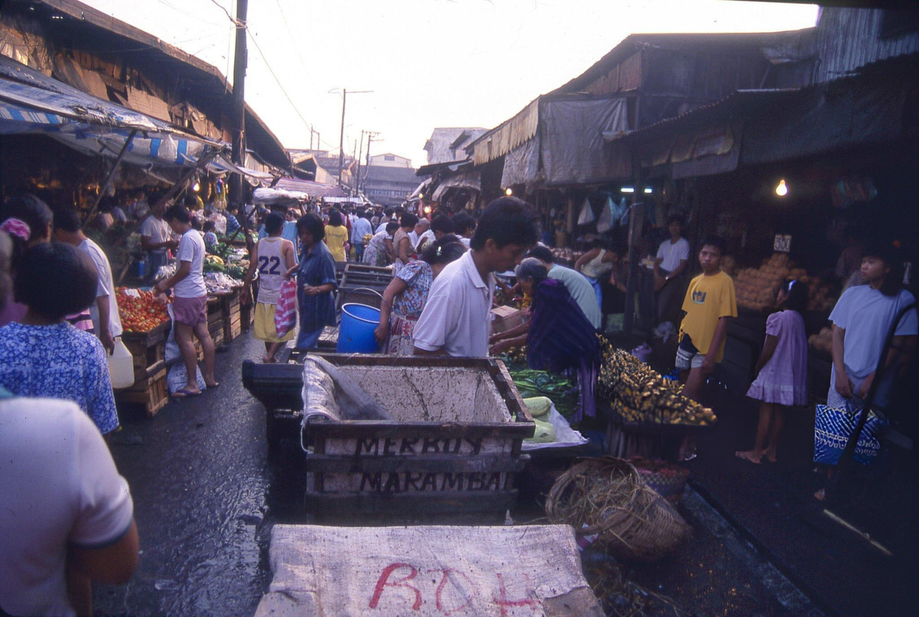 Marketplace in Manila, Philippines, 1988.