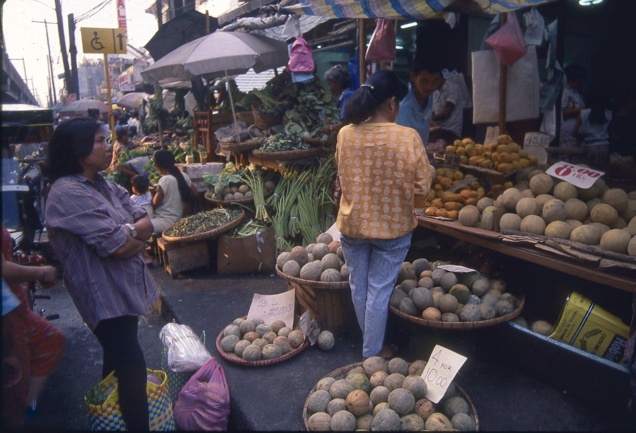 Marketplace in Manila, Philippines, 1988.