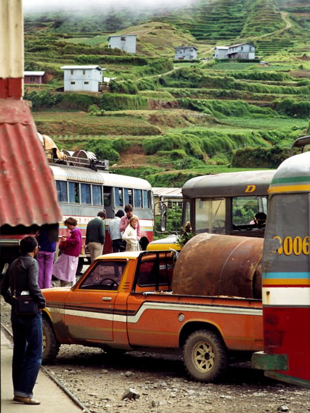 The winding Halsema Highway, Philippines, 1980.