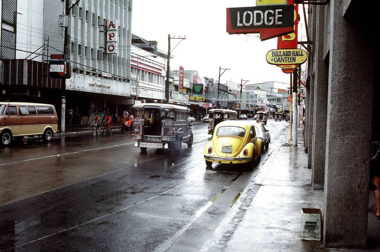 Traffic in Olongapo, Philippines, 1981.