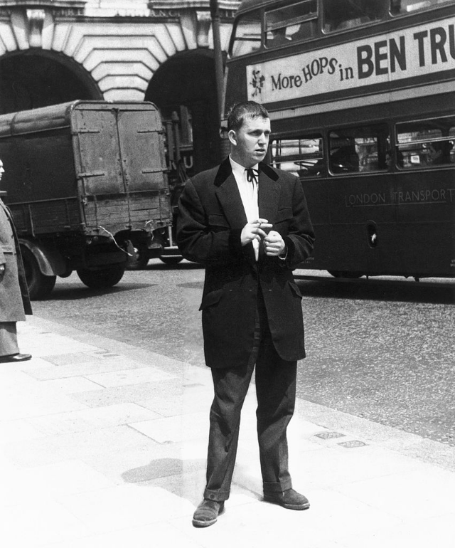 A British ‘Teddy Boy’ wearing the ‘drape’ suit, 1956.