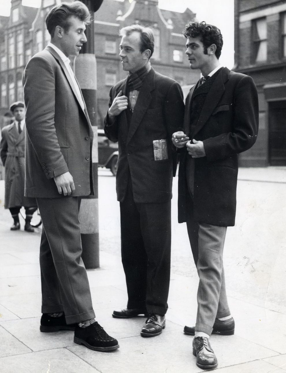 Teddy Boys at Greenwich, London in 1956.