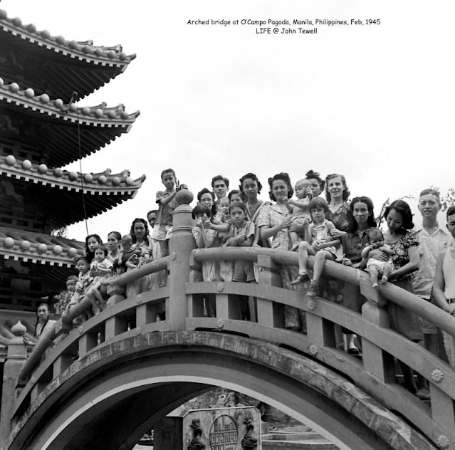 Arched bridge at O’Campo Pagoda, Manila, Philippines, February 1945