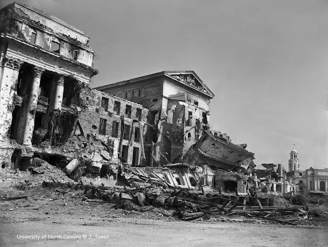 Legislative Building, Manila, Philippines, WWII damage, 1945.