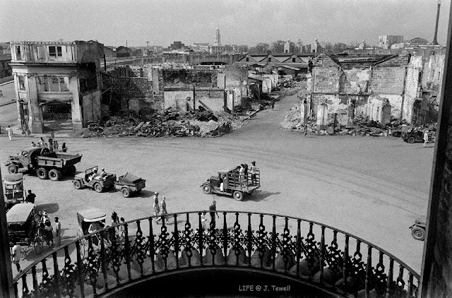 View from Quiapo Church, Manila, Philippines, May 1945.