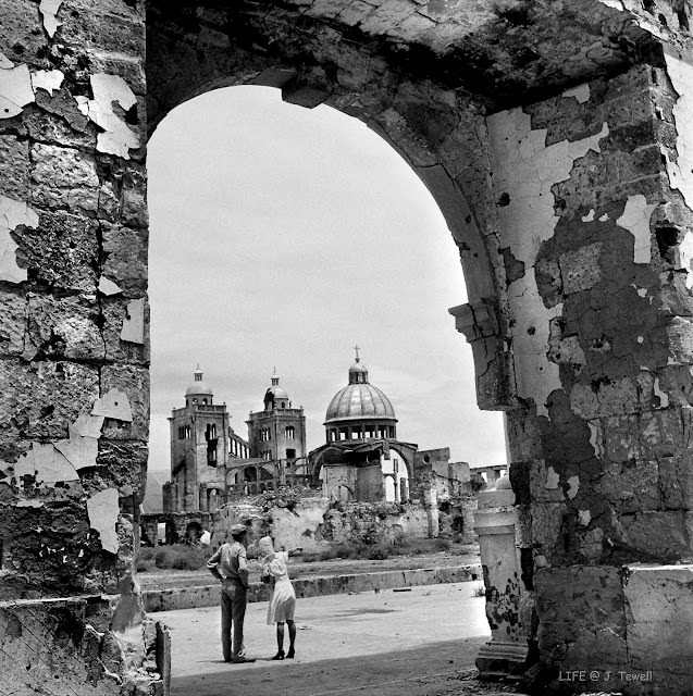 Lourdes Church, Recoletos Church, Intramuros, Manila, Philippines, July 1946.