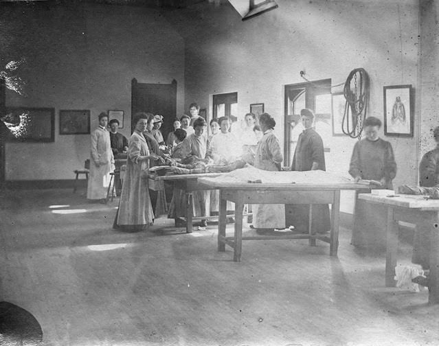 Historical Photos of Victorian Medical Students Learning Anatomy with Bare Hands and Cadavers