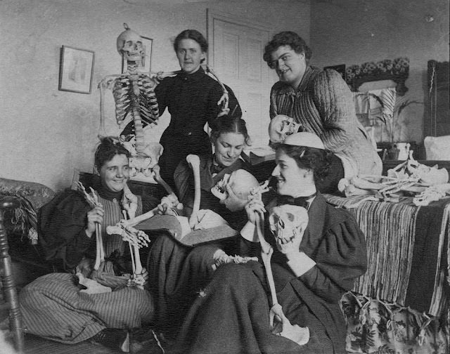 Historical Photos of Victorian Medical Students Learning Anatomy with Bare Hands and Cadavers