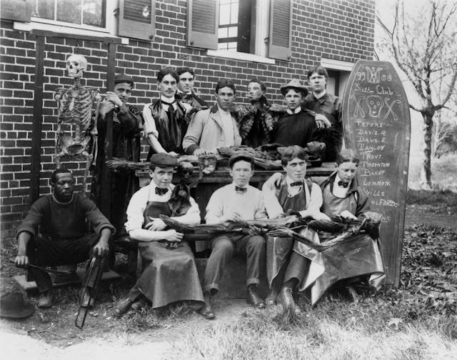 Historical Photos of Victorian Medical Students Learning Anatomy with Bare Hands and Cadavers