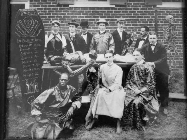 Historical Photos of Victorian Medical Students Learning Anatomy with Bare Hands and Cadavers